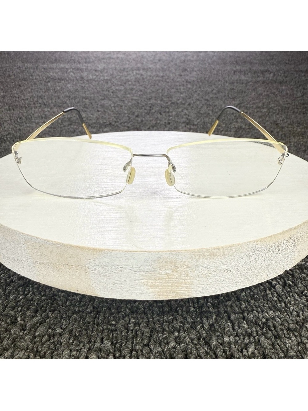 Lindberg Spirit Titanium Eyeglasses Gold Rimless Glasses Hand Made in Denmark